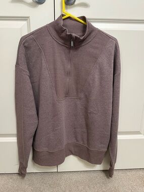 Women’s Half-Zip Pullover Sweater - light Heather brown